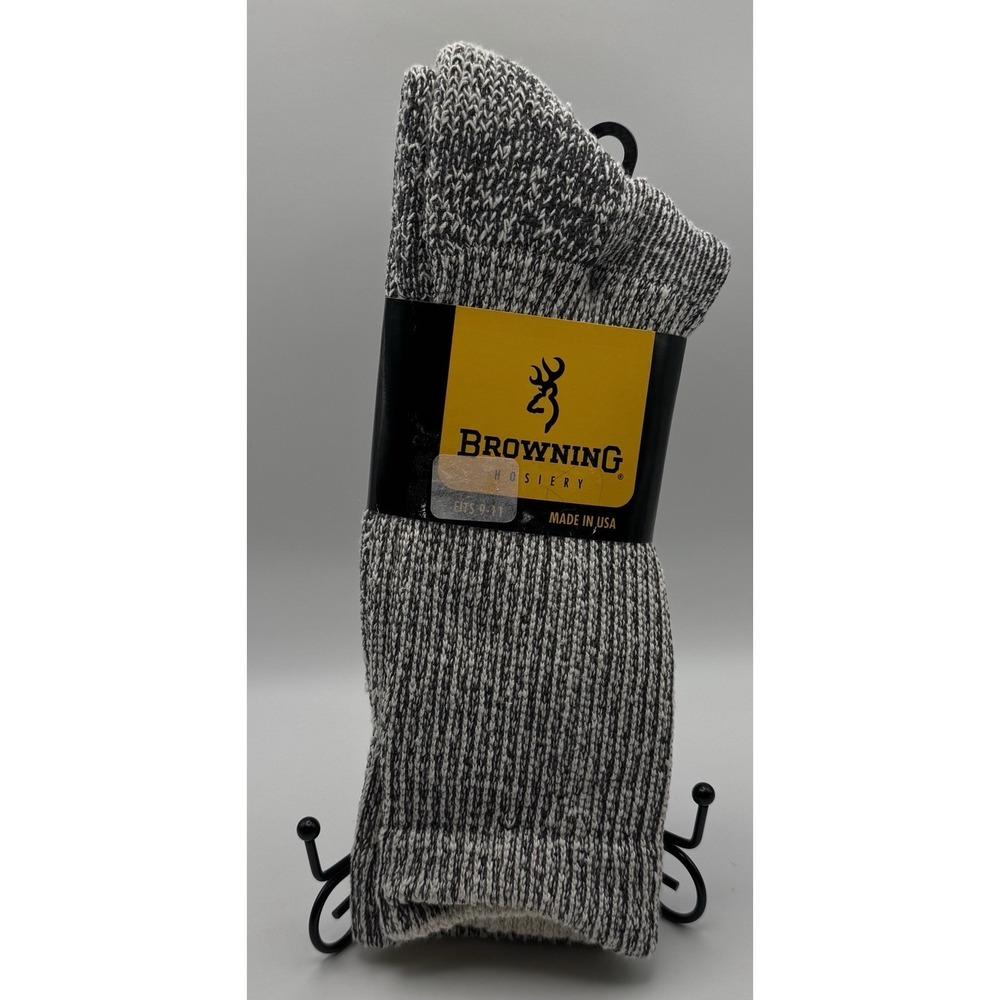 Vintage MENS Browning Hosiery Heavyweight Marbled Boot Socks 9-11 NEW Deadstock